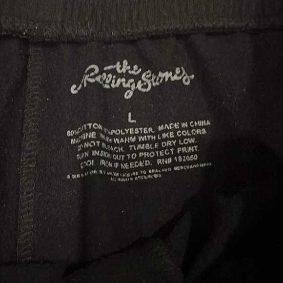 Rolling Stones Black Joggers with Pockets Leopard Print Tongue - Picture 3 of 3